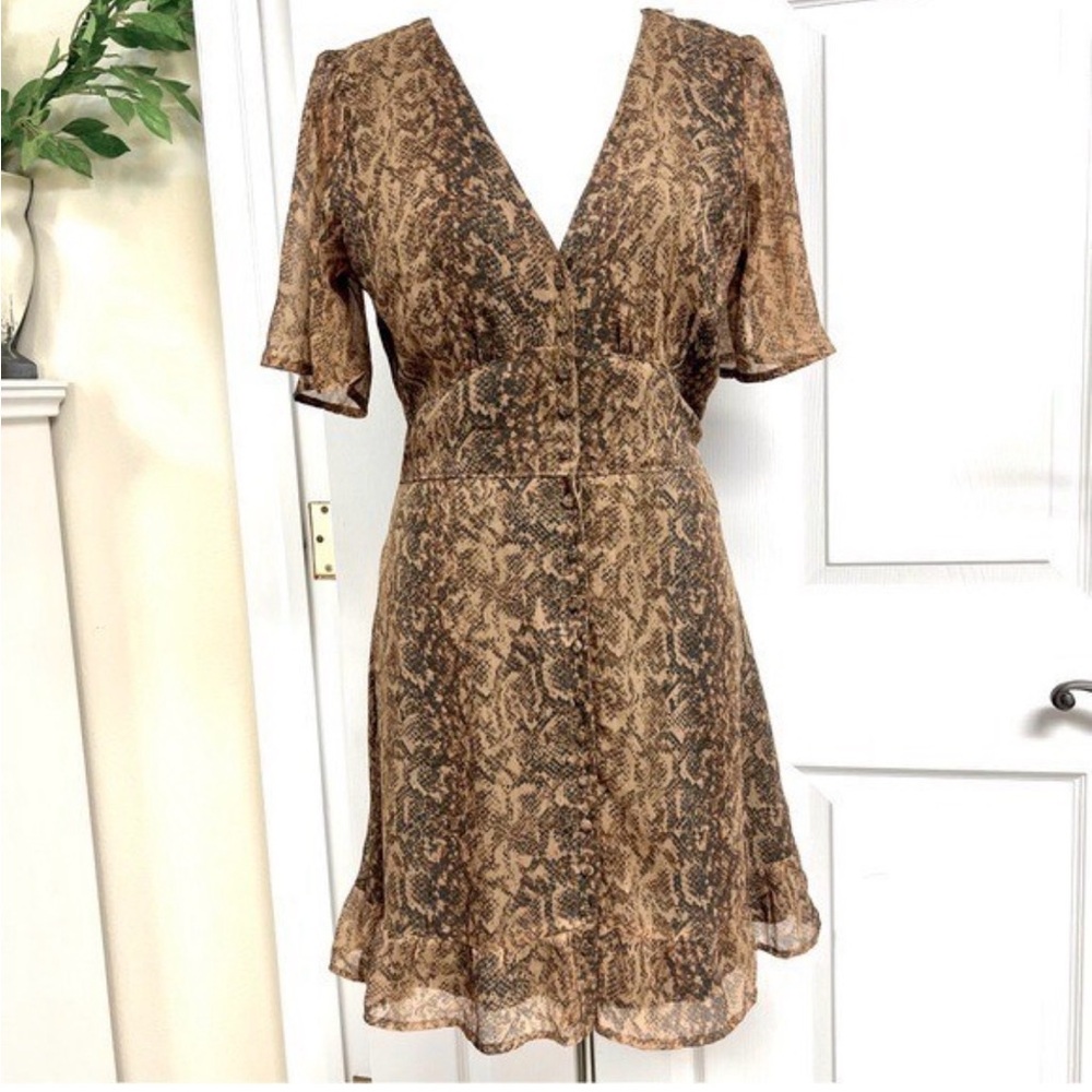 Abercrombie & Fitch | Brown Snake Print Mini Dress